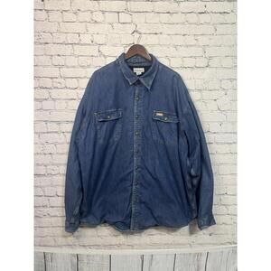 Carhartt VTG Mens Black Lined Chore Jacket Coat Snap Thrashed 2XL Tall